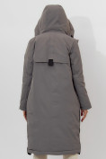 Купить Пальто утепленное женское зимние серого цвета 112205Sr, фото 13