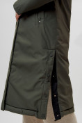 Купить Пальто утепленное женское зимние темно-зеленого цвета 112205TZ, фото 11