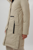 Купить Пальто утепленное женское зимние бежевого цвета 112209B, фото 10