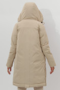 Купить Пальто утепленное женское зимние бежевого цвета 112209B, фото 11