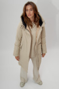 Купить Пальто утепленное женское зимние бежевого цвета 112209B, фото 9