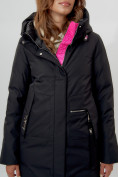 Купить Пальто утепленное женское зимние черного цвета 112209Ch, фото 8
