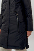 Купить Пальто утепленное женское зимние черного цвета 112209Ch, фото 9