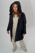 Купить Пальто утепленное женское зимние черного цвета 112209Ch, фото 7