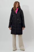 Купить Пальто утепленное женское зимние черного цвета 112209Ch
