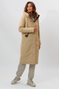 Купить Пальто утепленное женское зимние бежевого цвета 112210B, фото 12