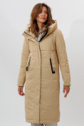 Купить Пальто утепленное женское зимние бежевого цвета 112210B, фото 13