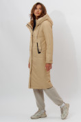 Купить Пальто утепленное женское зимние бежевого цвета 112210B, фото 15
