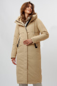 Купить Пальто утепленное женское зимние бежевого цвета 112210B, фото 16