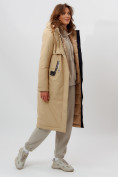 Купить Пальто утепленное женское зимние бежевого цвета 112210B, фото 4