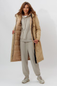 Купить Пальто утепленное женское зимние бежевого цвета 112210B, фото 5