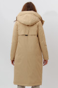 Купить Пальто утепленное женское зимние бежевого цвета 112210B, фото 9