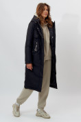 Купить Пальто утепленное женское зимние черного цвета 112210Ch, фото 3