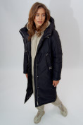 Купить Пальто утепленное женское зимние черного цвета 112210Ch, фото 4