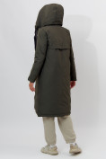 Купить Пальто утепленное женское зимние темно-зеленого цвета 112210TZ, фото 5