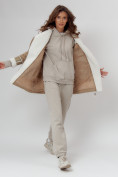 Купить Дубленка женская зимняя авиатор с мехом горчичного цвета 112212G, фото 8