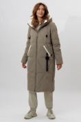 Купить Пальто утепленное женское зимние бежевого цвета 112227B