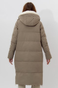 Купить Пальто утепленное женское зимние бежевого цвета 112227B, фото 10
