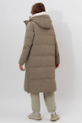Купить Пальто утепленное женское зимние бежевого цвета 112227B, фото 4