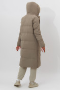 Купить Пальто утепленное женское зимние бежевого цвета 112227B, фото 9