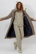 Купить Пальто утепленное женское зимние бежевого цвета 112227B, фото 5