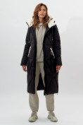 Купить Пальто утепленное женское зимние черного цвета 112227Ch, фото 7