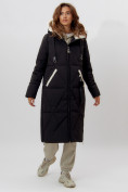 Купить Пальто утепленное женское зимние черного цвета 112227Ch
