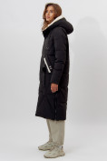 Купить Пальто утепленное женское зимние черного цвета 112227Ch, фото 3