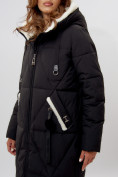 Купить Пальто утепленное женское зимние черного цвета 112227Ch, фото 14