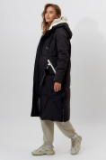 Купить Пальто утепленное женское зимние черного цвета 112227Ch, фото 9