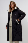 Купить Пальто утепленное женское зимние черного цвета 112227Ch, фото 13
