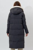 Купить Пальто утепленное женское зимние темно-серого цвета 112227TC, фото 7