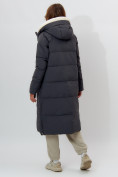 Купить Пальто утепленное женское зимние темно-серого цвета 112227TC, фото 6