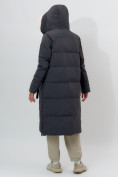 Купить Пальто утепленное женское зимние темно-серого цвета 112227TC, фото 12