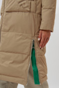 Купить Пальто утепленное женское зимние бежевого цвета 112253B, фото 11