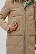 Купить Пальто утепленное женское зимние бежевого цвета 112253B, фото 12