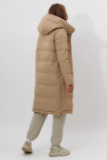 Купить Пальто утепленное женское зимние бежевого цвета 112253B, фото 5