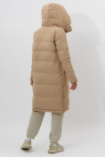 Купить Пальто утепленное женское зимние бежевого цвета 112253B, фото 13
