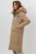 Купить Пальто утепленное женское зимние бежевого цвета 112253B, фото 8