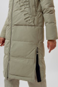 Купить Пальто утепленное женское зимние бирюзового цвета 112253Br, фото 12