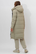 Купить Пальто утепленное женское зимние бирюзового цвета 112253Br, фото 6