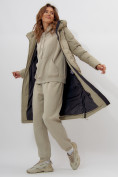 Купить Пальто утепленное женское зимние бирюзового цвета 112253Br, фото 8