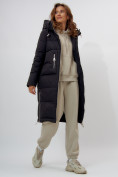 Купить Пальто утепленное женское зимние черного цвета 112253Ch, фото 8