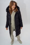 Купить Пальто утепленное женское зимние черного цвета 112253Ch, фото 9