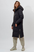 Купить Пальто утепленное женское зимние черного цвета 112253Ch, фото 12