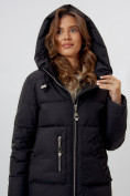 Купить Пальто утепленное женское зимние черного цвета 112253Ch, фото 13