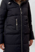 Купить Пальто утепленное женское зимние черного цвета 112253Ch, фото 15