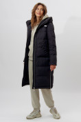 Купить Пальто утепленное женское зимние черного цвета 112253Ch, фото 2