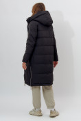 Купить Пальто утепленное женское зимние черного цвета 112253Ch, фото 4