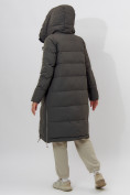 Купить Пальто утепленное женское зимние темно-зеленого цвета 112253TZ, фото 9
